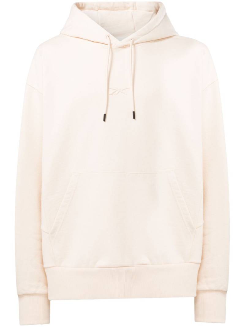 Reebok LTD logo-embroidered cotton hoodie - Neutrals von Reebok LTD