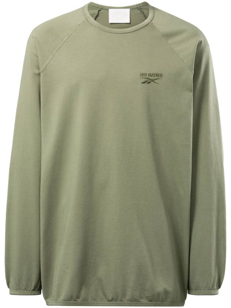 Reebok LTD logo-embroidered raglan long sleeves T-shirt - Green von Reebok LTD