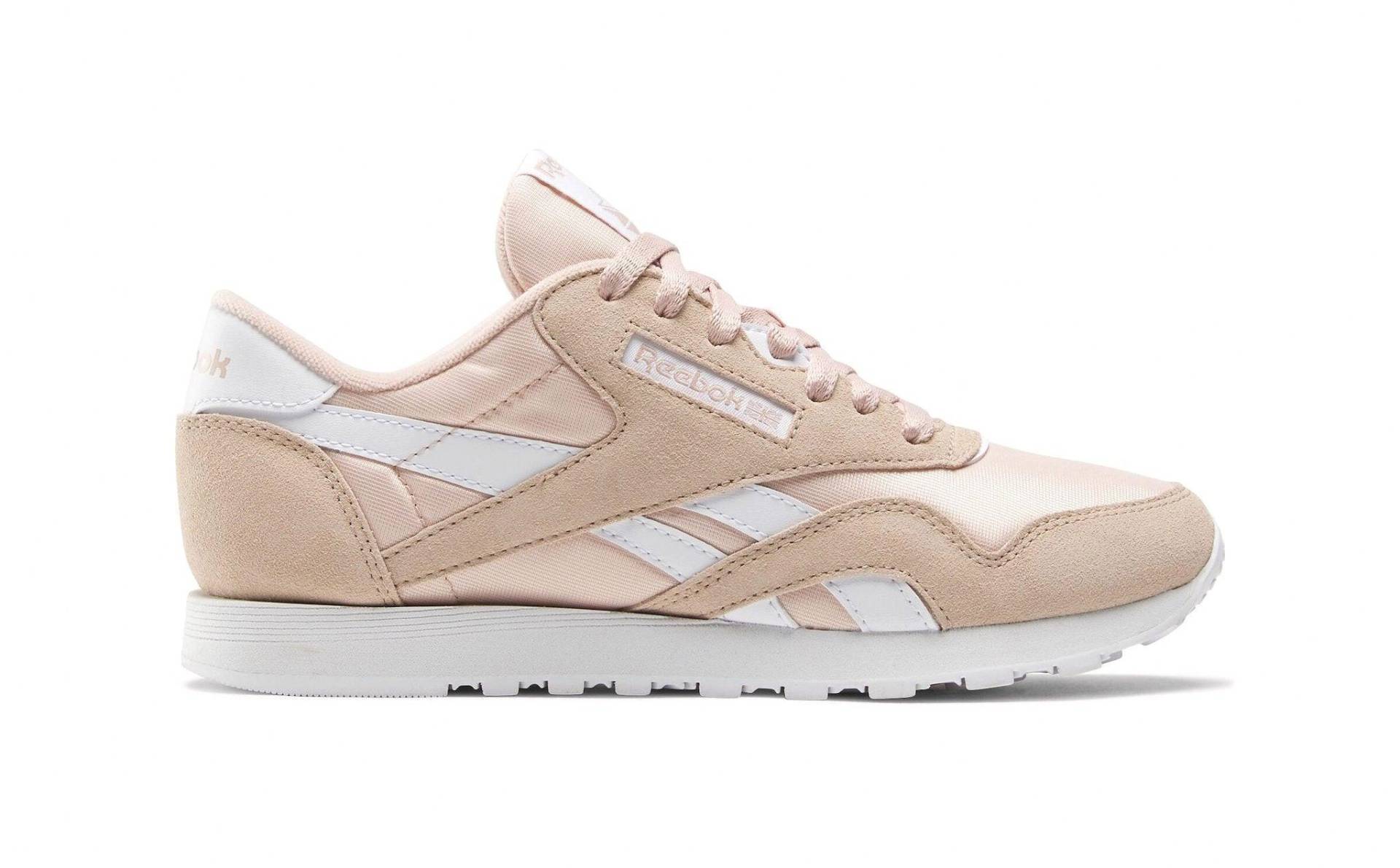 Classic Nylon - Wildleder Sneaker Damen Beige 35 von Reebok