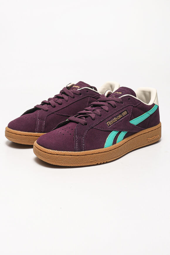 Reebok Club C Grounds Sneaker | Midnight Plum + Unleashed Green + Black | Damen  | EU39 von Reebok