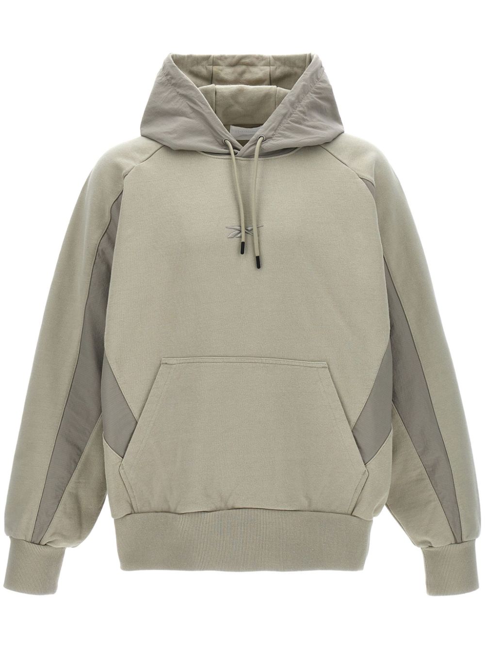 Reebok logo-embroidered hoodie - Neutrals von Reebok