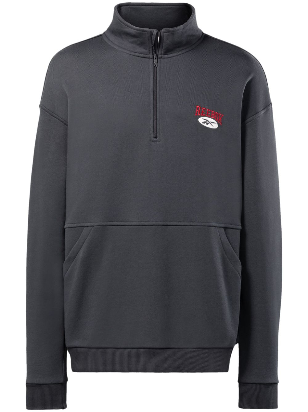 Reebok logo-embroidered quarter-zip sweatshirt - Grey von Reebok