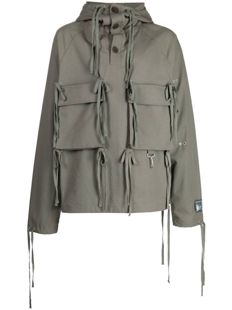 Reese Cooper ripstop pull-over hooded jacket - Green von Reese Cooper