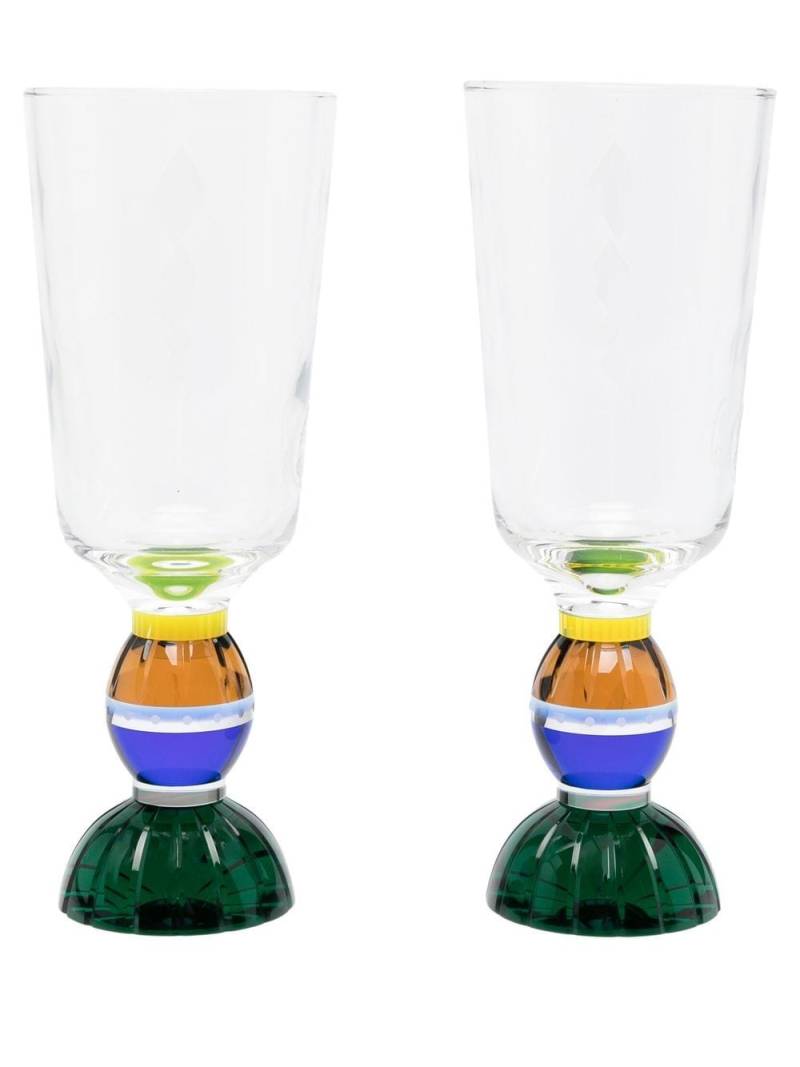 Reflections Copenhagen Ascot tall crystal glass set - Green von Reflections Copenhagen