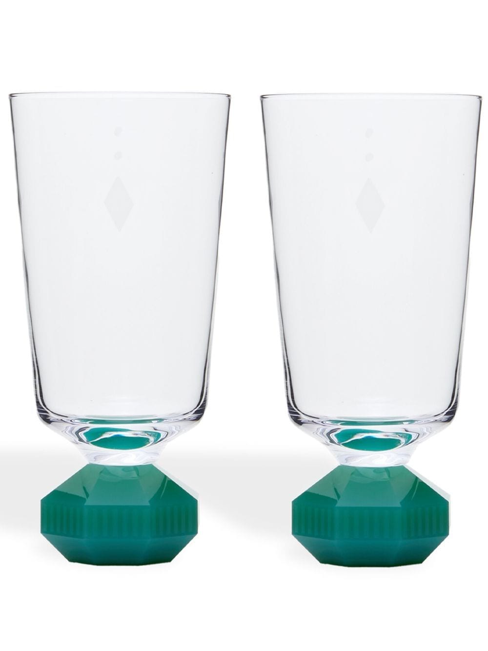 Reflections Copenhagen Chelsea tall glasses (set of 2) - Green von Reflections Copenhagen