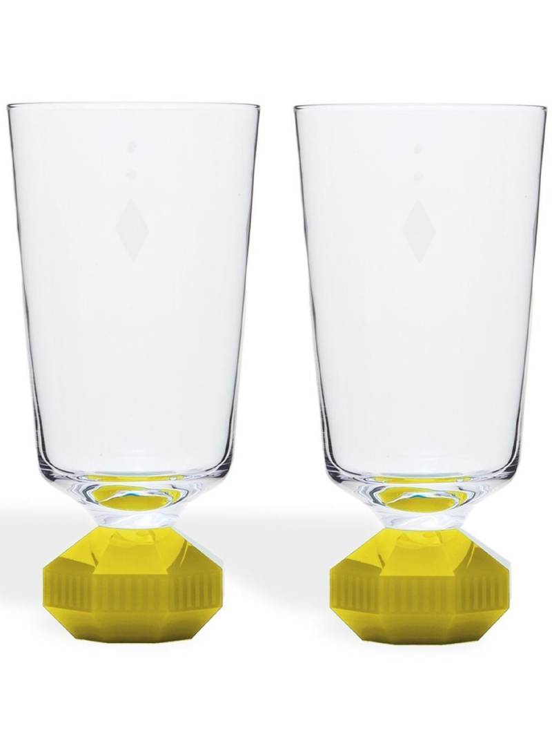 Reflections Copenhagen Chelsea tall glasses (set of 2) - Yellow von Reflections Copenhagen