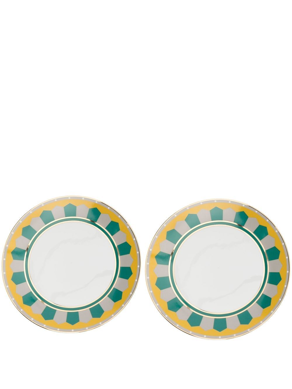 Reflections Copenhagen Lagos dinner plates set-of-two (27cm) - Green von Reflections Copenhagen