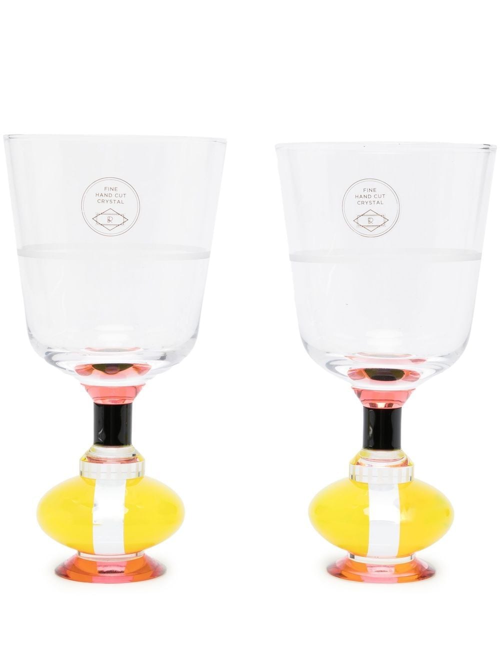 Reflections Copenhagen Richmond short crystal glass set - Yellow von Reflections Copenhagen