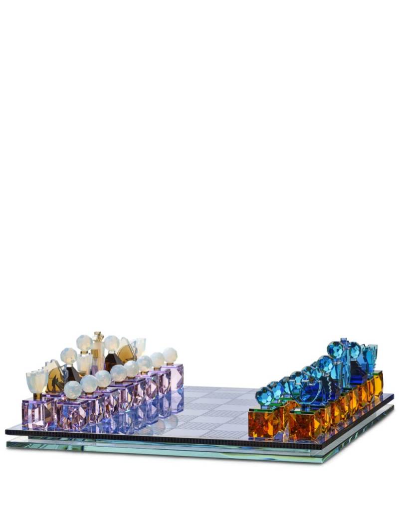 Reflections Copenhagen crystal chess set - Blue von Reflections Copenhagen