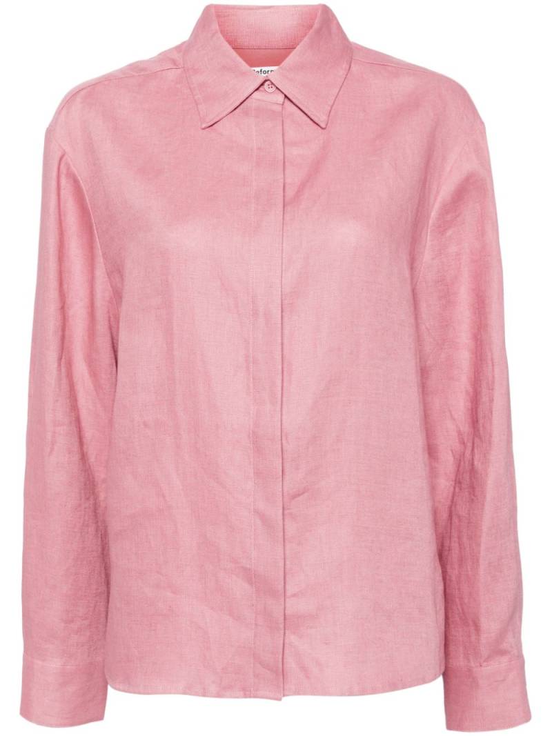 Reformation Andy spread-collar linen shirt - Pink von Reformation