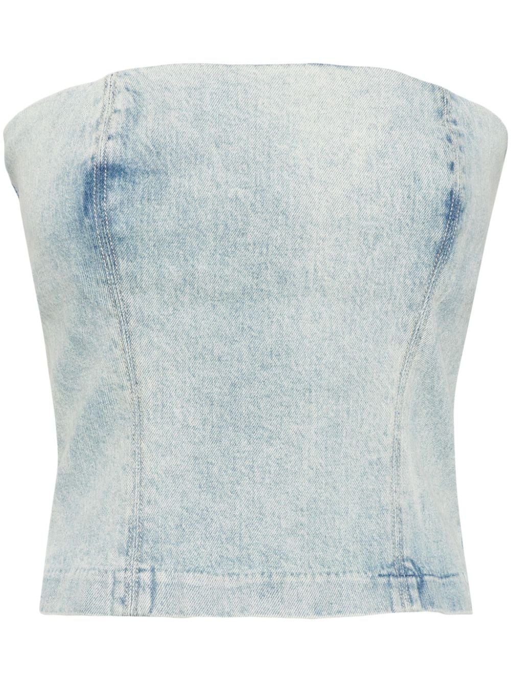 Reformation Colleena strapless denim top - Blue von Reformation