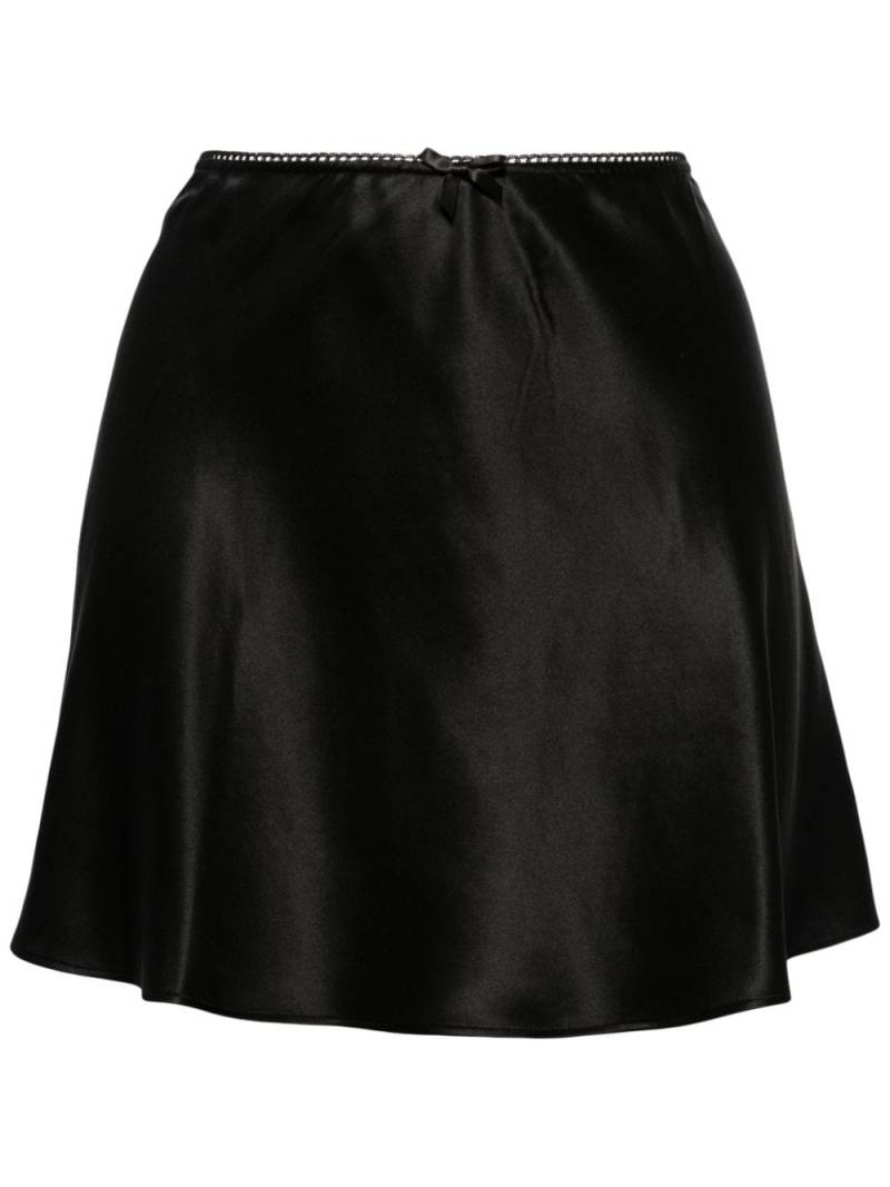 Reformation Edda silk miniskirt - Black von Reformation