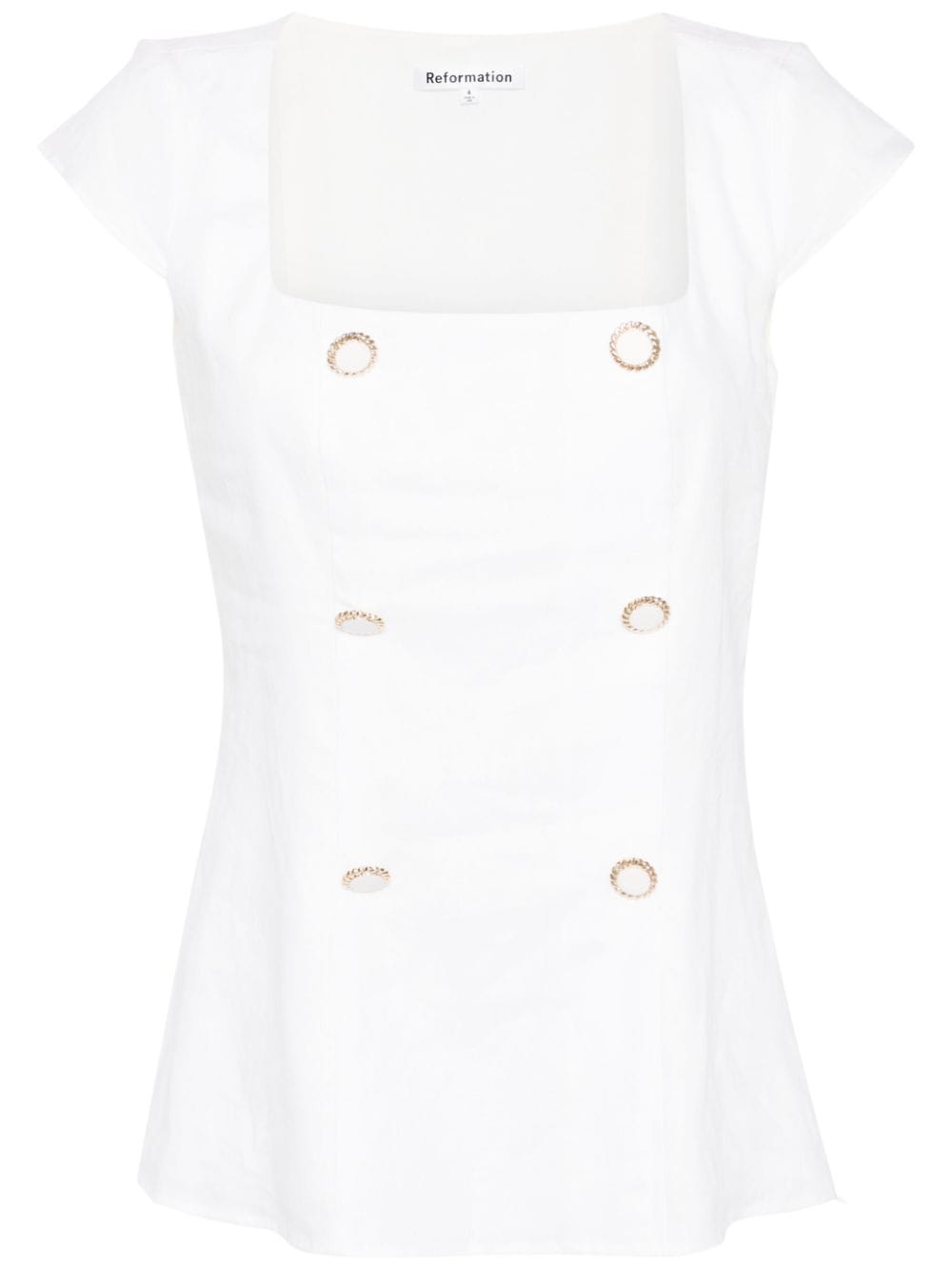 Reformation Meela linen top - White von Reformation