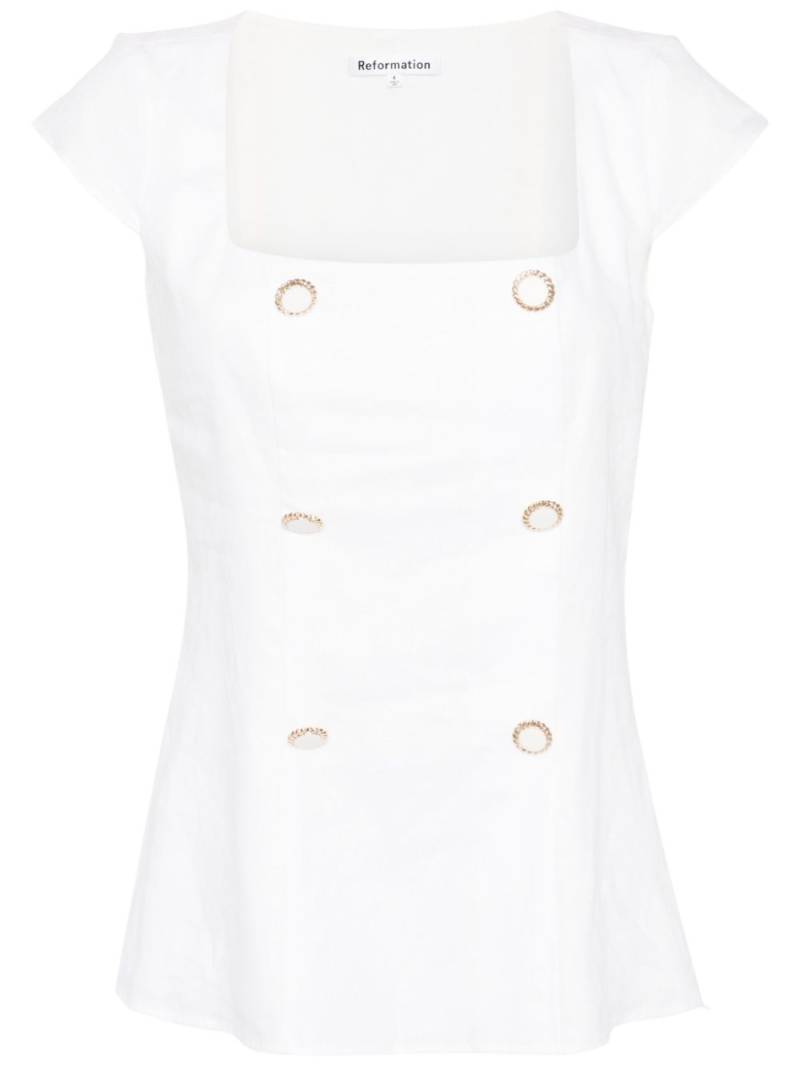 Reformation Meela linen top - White von Reformation