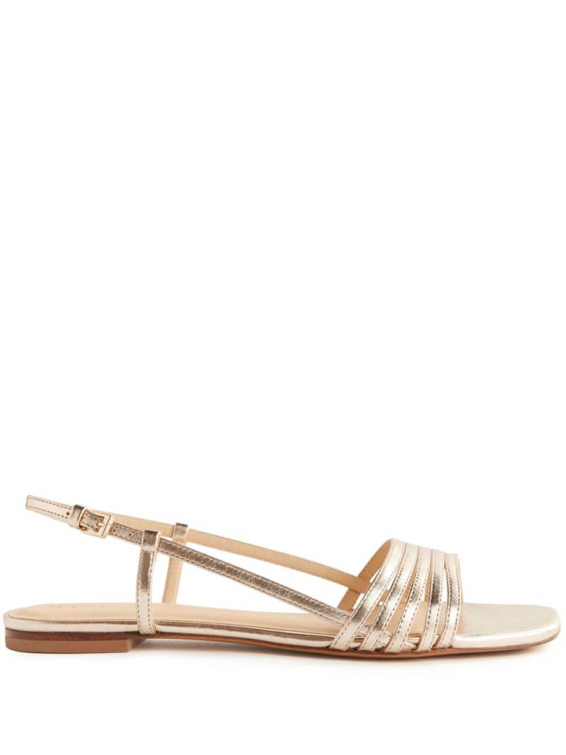 Reformation Millie Lattice flat sandals - Gold von Reformation