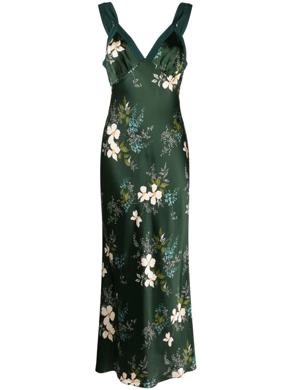 Reformation Neola floral-print silk dress - Green von Reformation