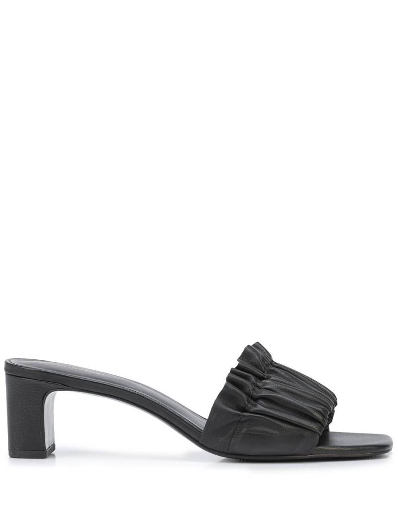 Reformation Shereen ruched mules - Black von Reformation