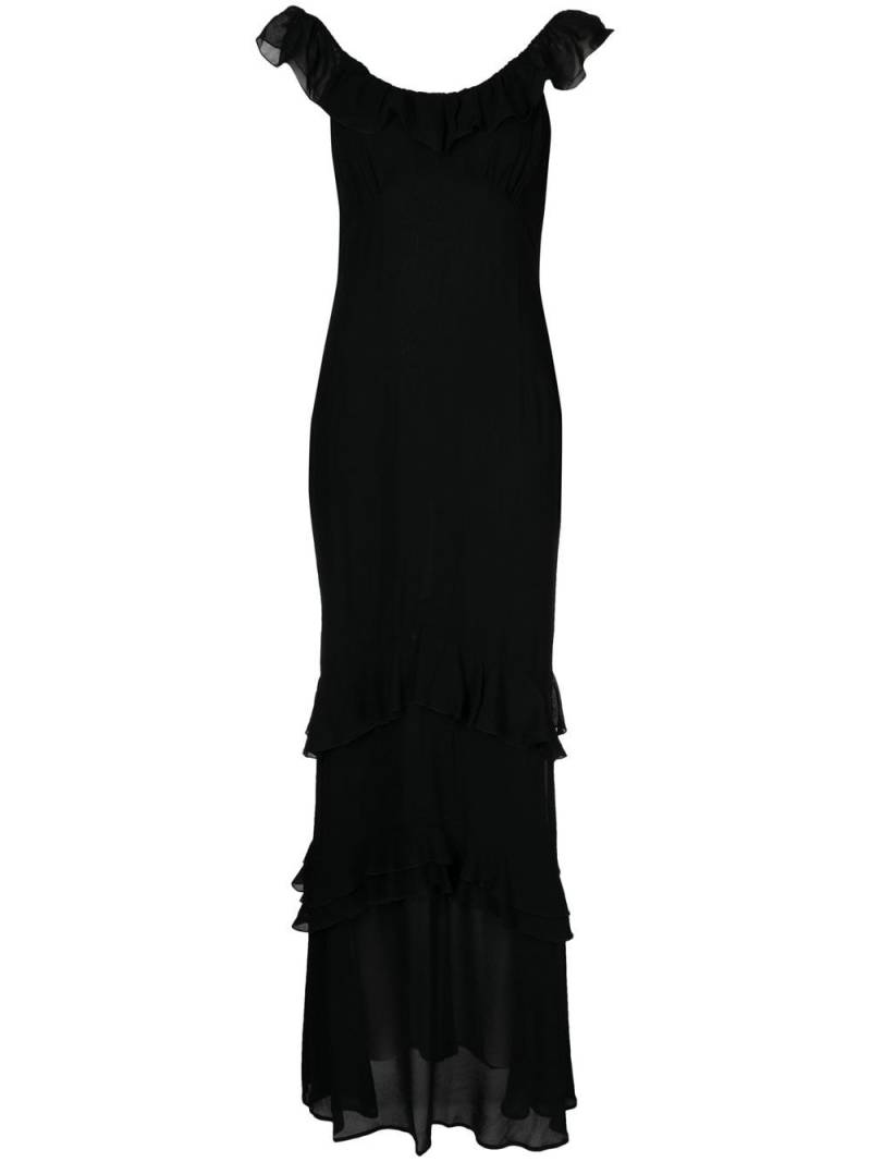 Reformation Tripoli ruffle maxi dress - Black von Reformation