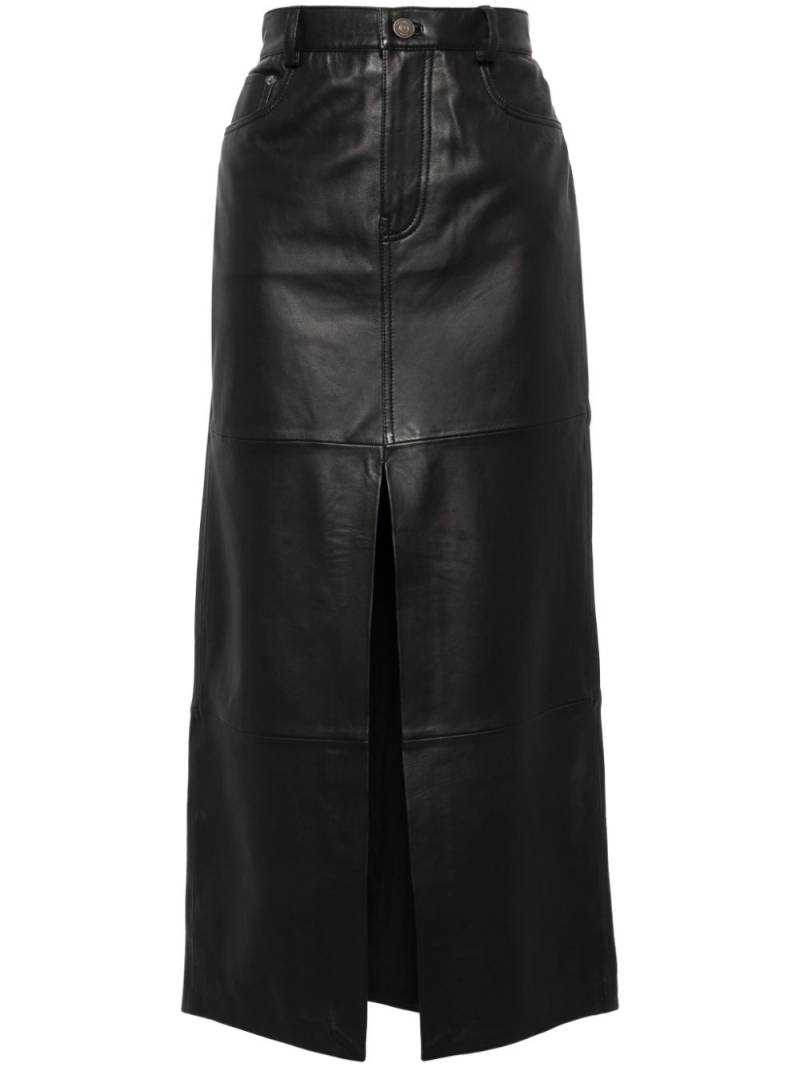 Reformation Veda Tazz leather maxi skirt - Black von Reformation