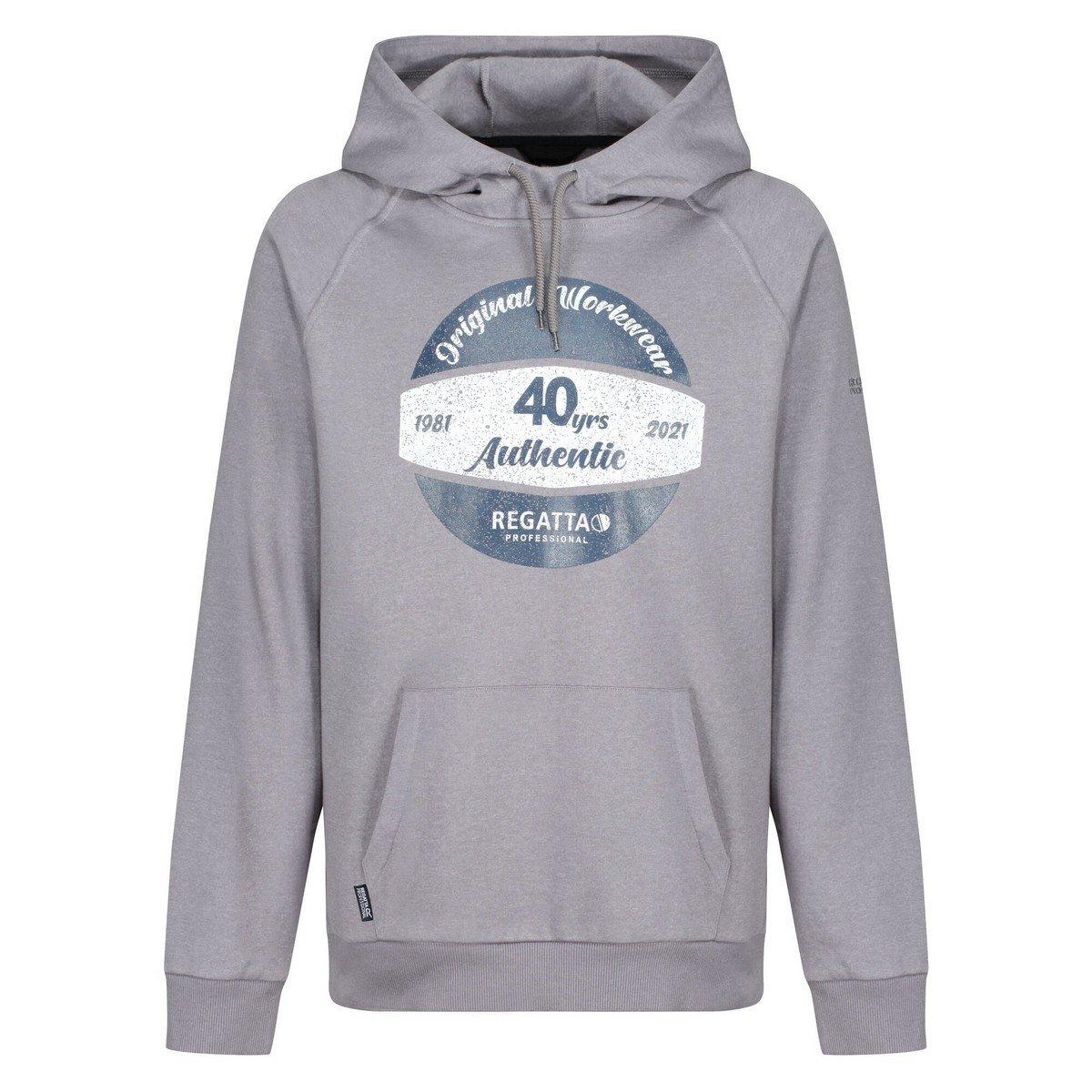 "40 Years" Kapuzenpullover Herren Grau S von Regatta