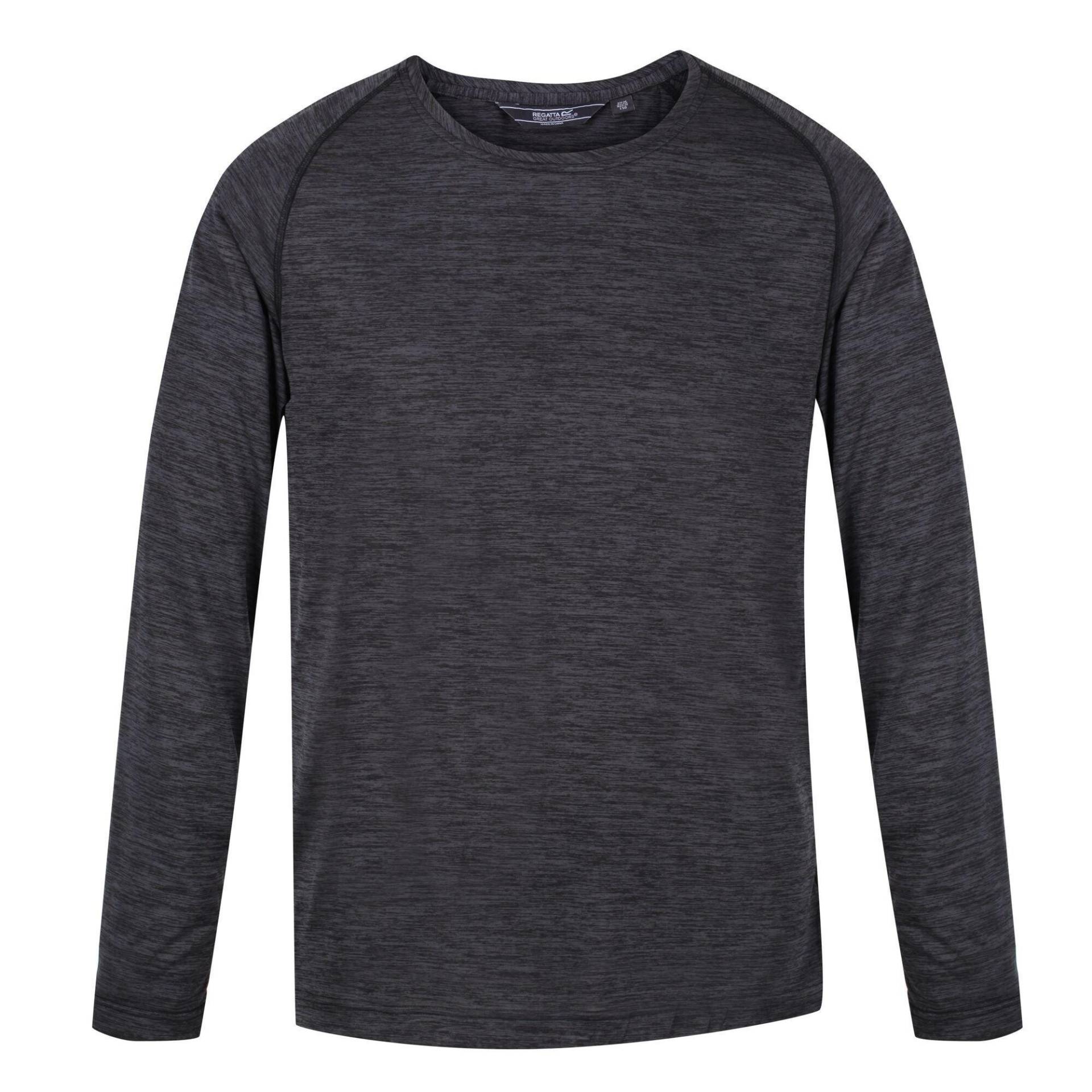 Burlow Tshirt Langärmlig Herren Charcoal Black S von Regatta