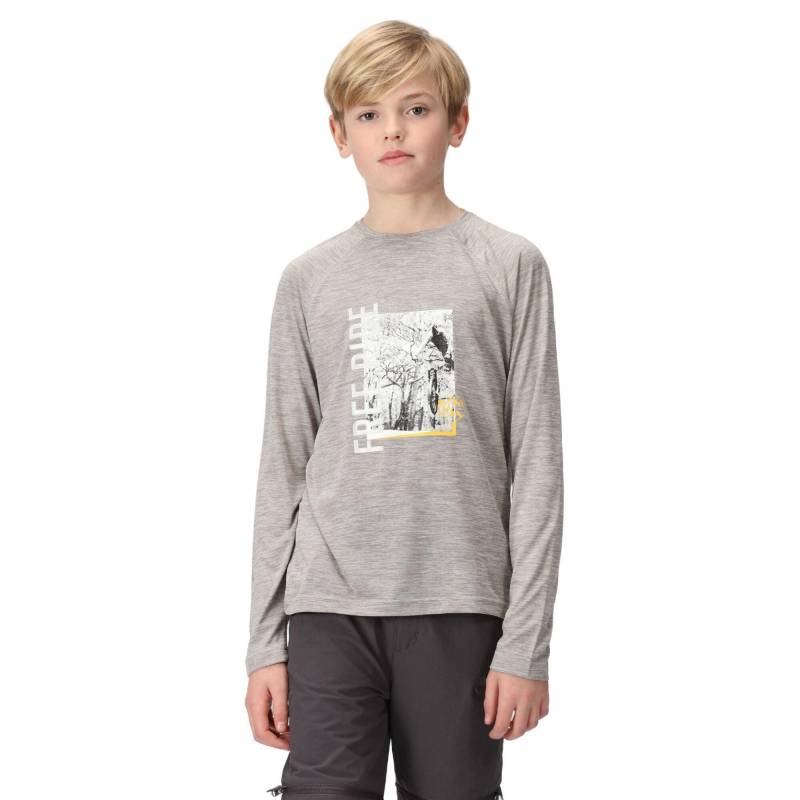 Burnlee Tshirt Langärmlig Jungen Silber 170/176 von Regatta