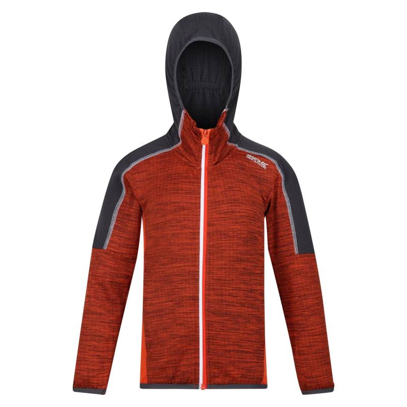 Burnton Fleecejacke Durchgehender Reißverschluss Jungen Dunkelorange 128 von Regatta