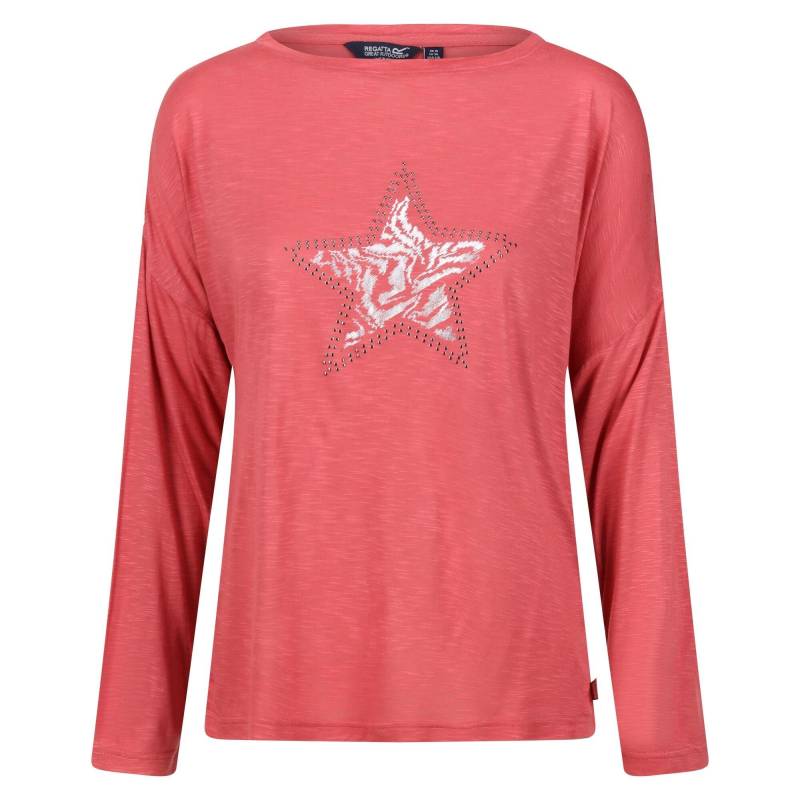 Carlene Tshirt Langärmlig Damen Rot Bunt 38 von Regatta