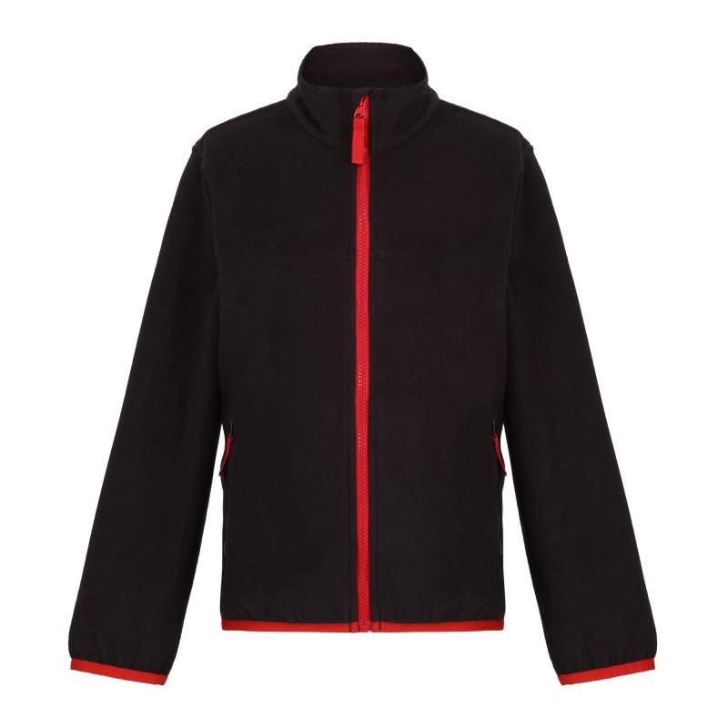 Fleecejacke Durchgehender Reißverschluss Jungen Schwarz 146/152 von Regatta