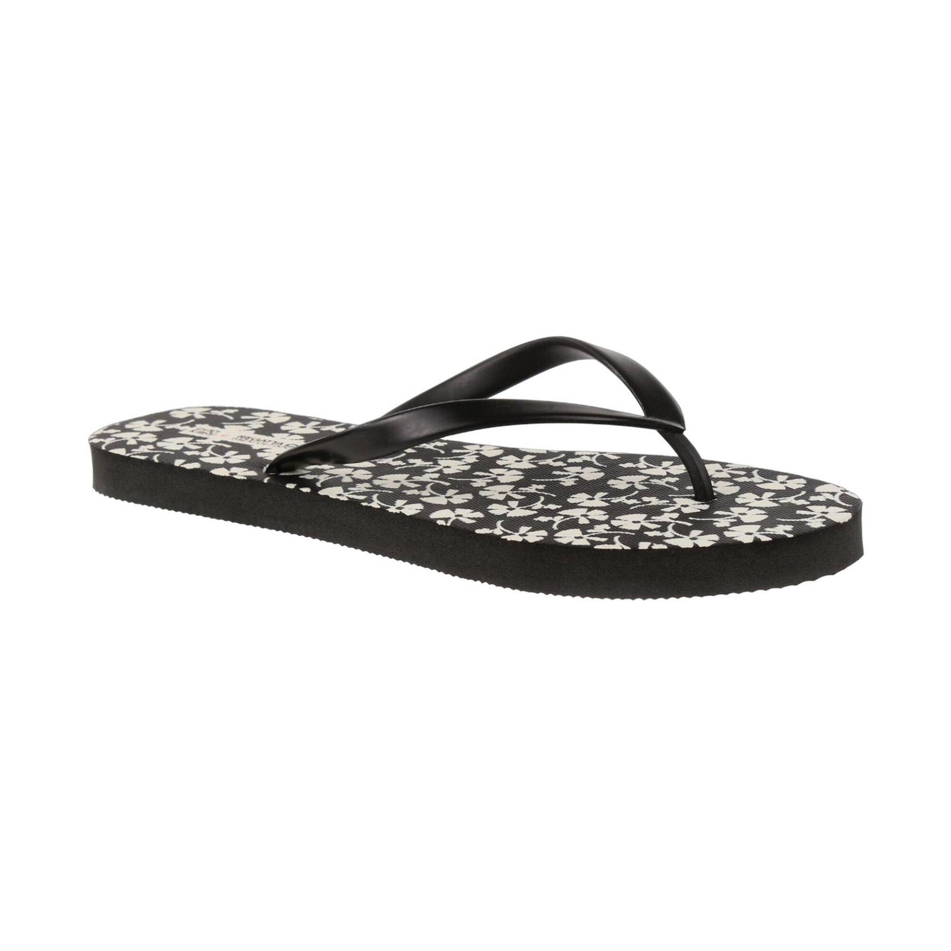 Flipflops Orla Kiely, Petersilie Damen Schwarz 36 von Regatta