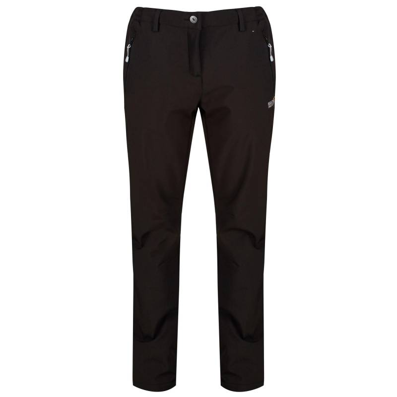 Great Outdoors Geo Softshell Ii Hose, Lange Länge Damen Schwarz 36 von Regatta