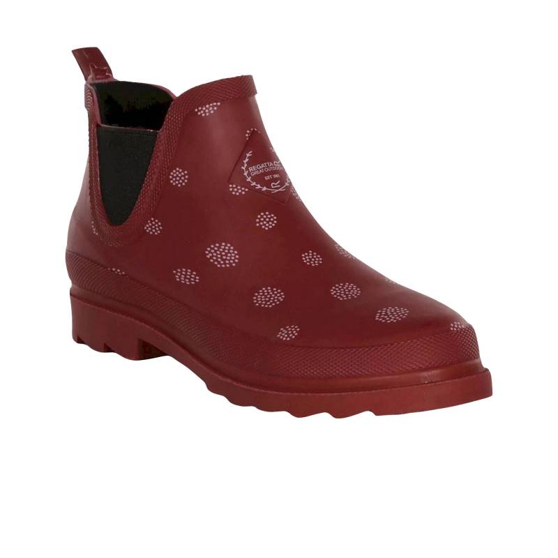 Gummistiefel Harper Cosy, Punktemuster Damen Dunkelrot 41 von Regatta