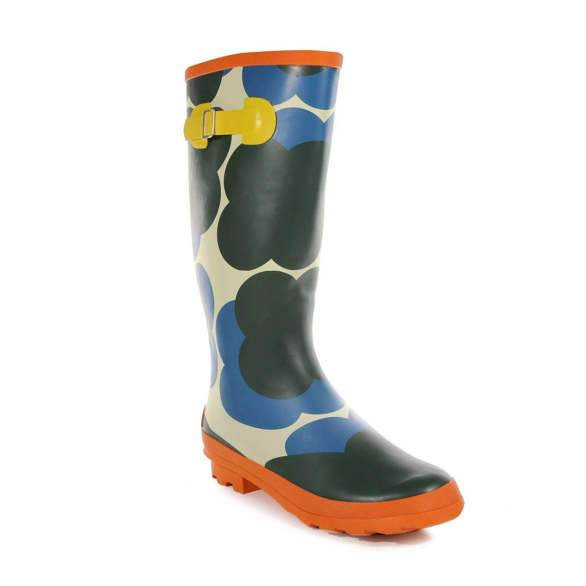 Gummistiefel Orla Kiely, Schattenblume Damen Blau 42 von Regatta