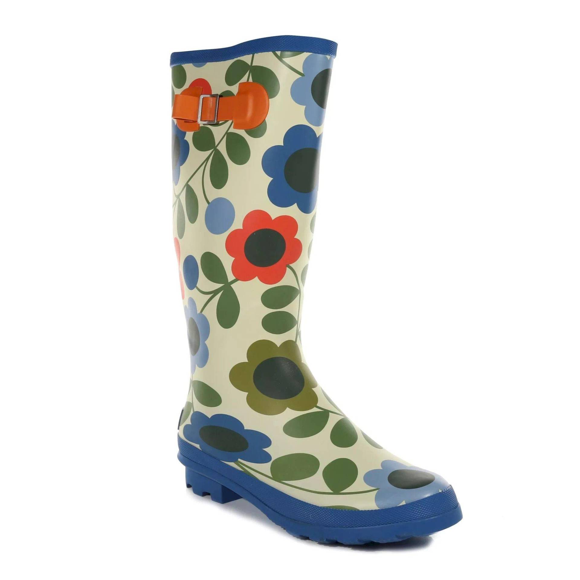 Gummistiefel Orla Kiely, Wiese Floral Damen Blau 37 von Regatta