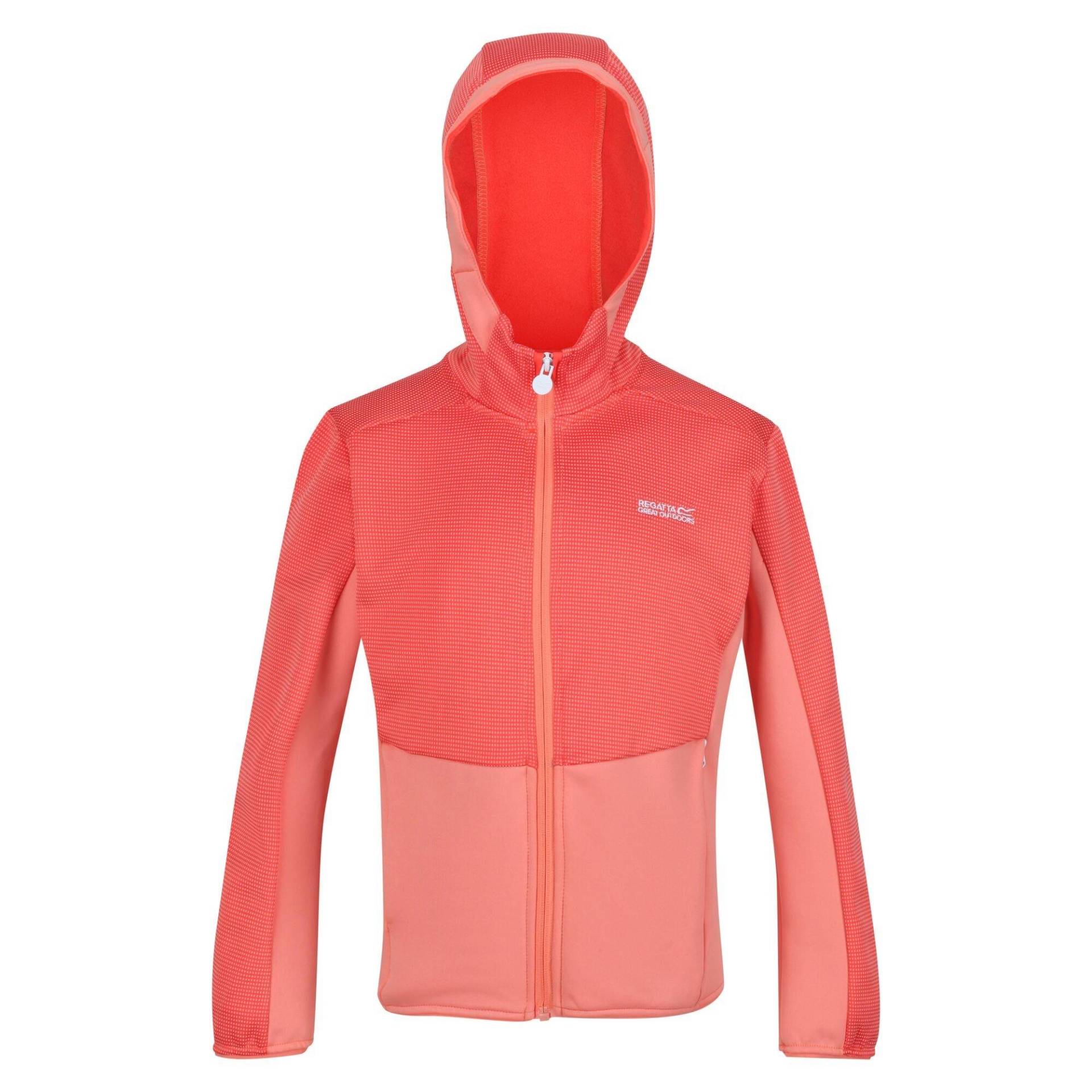 Highton Fleecejacke Durchgehender Reißverschluss Jungen Pink 128 von Regatta