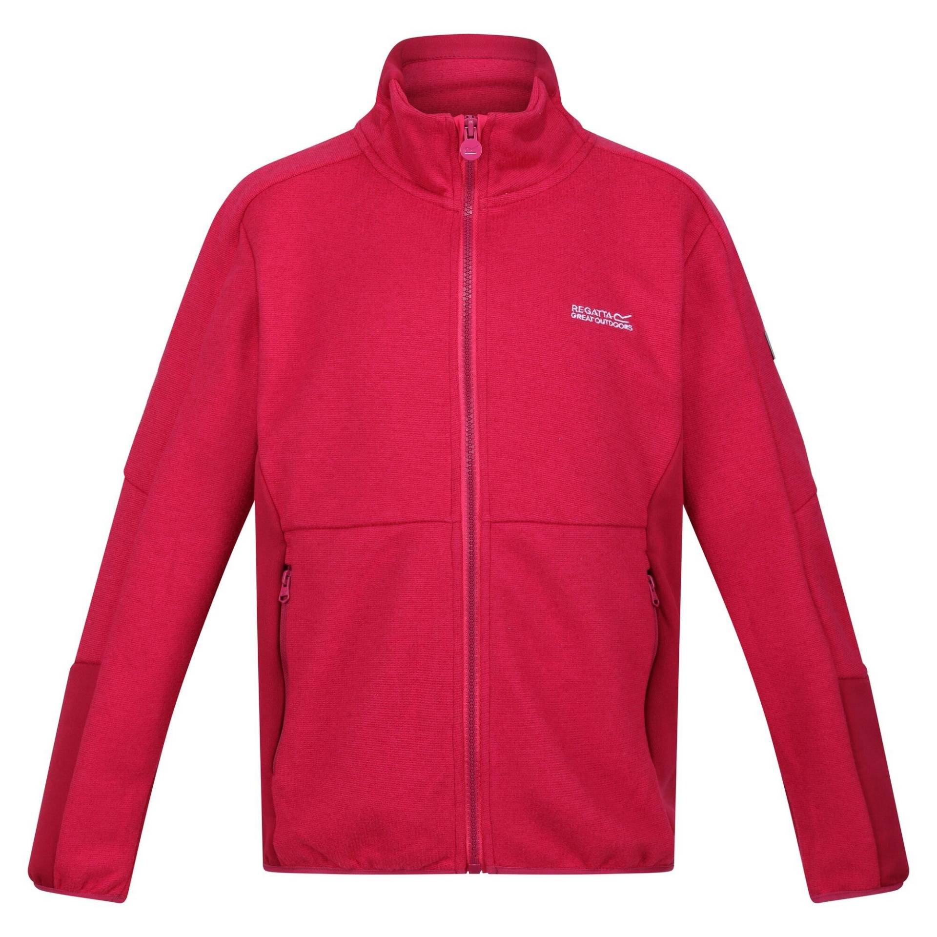 Highton Iv Fleecejacke Durchgehender Reißverschluss Jungen Dunkelrosa 116 von Regatta