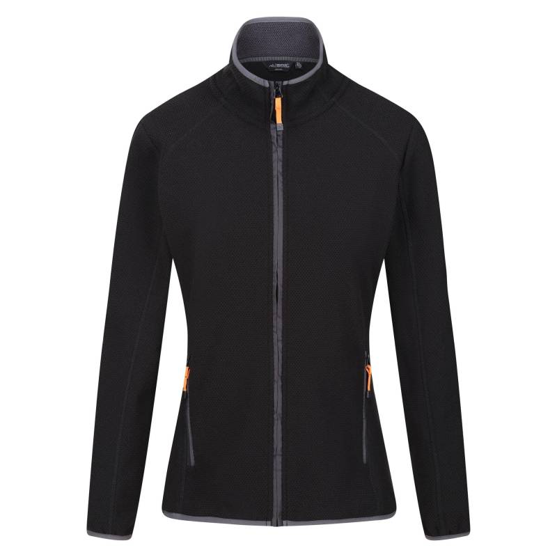 Kinwood Fleecejacke Durchgehender Reißverschluss Damen Schwarz 36 von Regatta