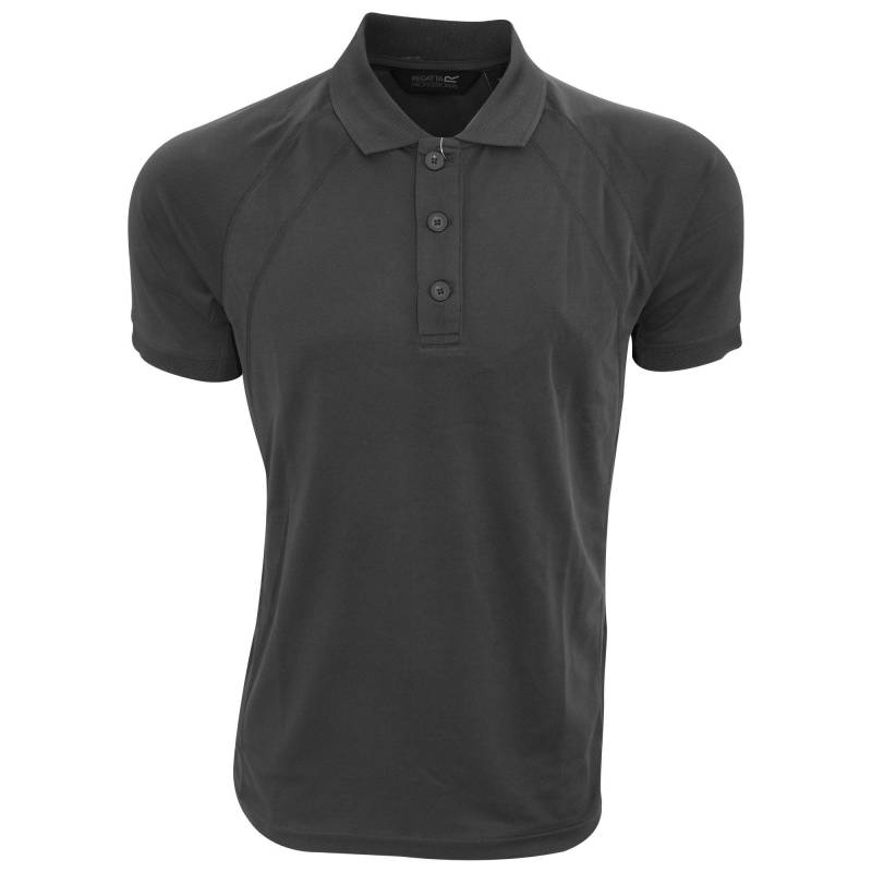 Regatta - Hardwear Coolweave Kurzarm Polo Shirt, für Herren, Schwarz, Größe XS von Regatta