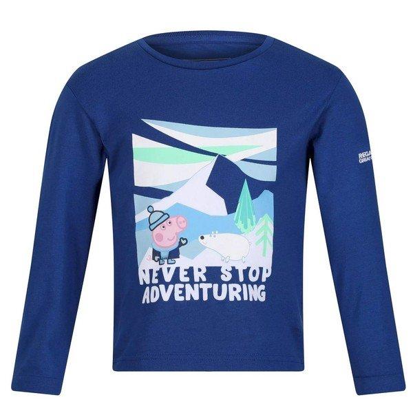 Never Stop Adventuring Tshirt Langärmlig Jungen Königsblau 102 von Regatta