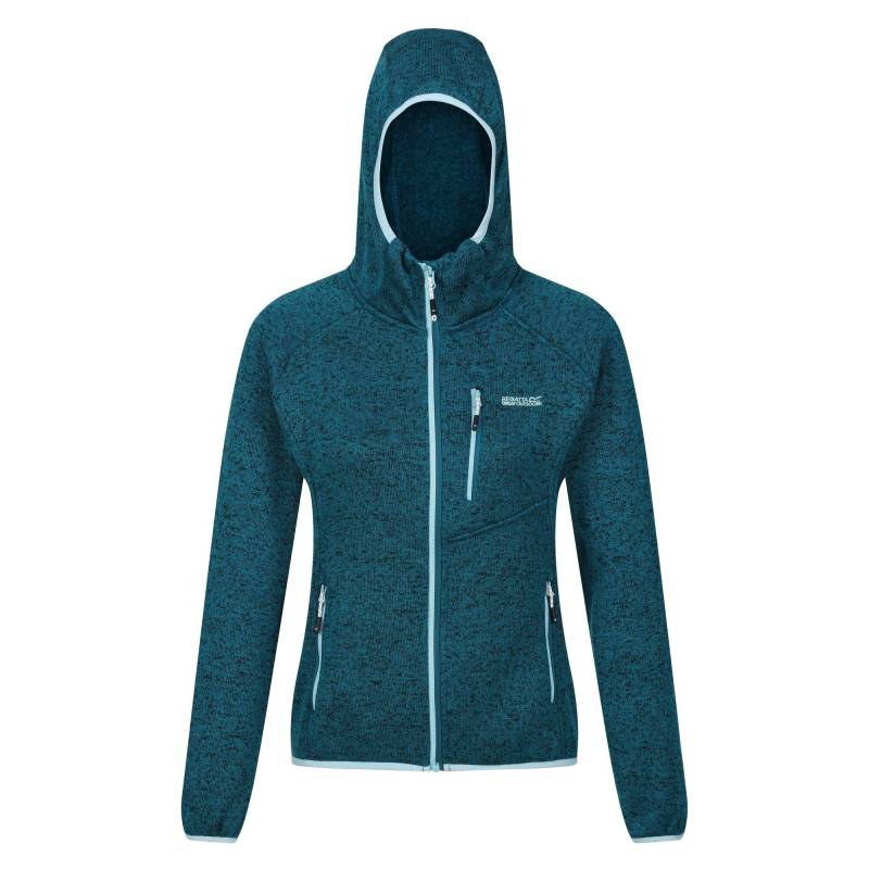 Newhill Fleecejacke Mit Kapuze Damen Cyan-Blau 42 von Regatta