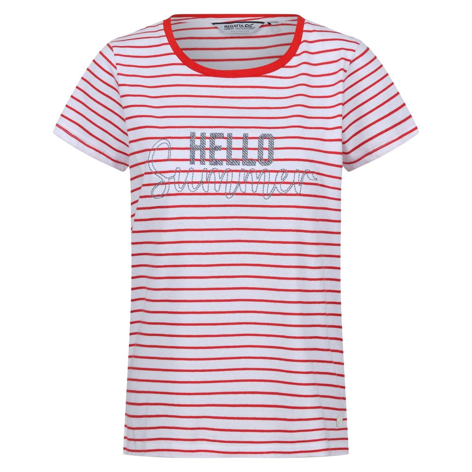 Odalis Ii Hello Summer Tshirt Damen Weiss 38 von Regatta