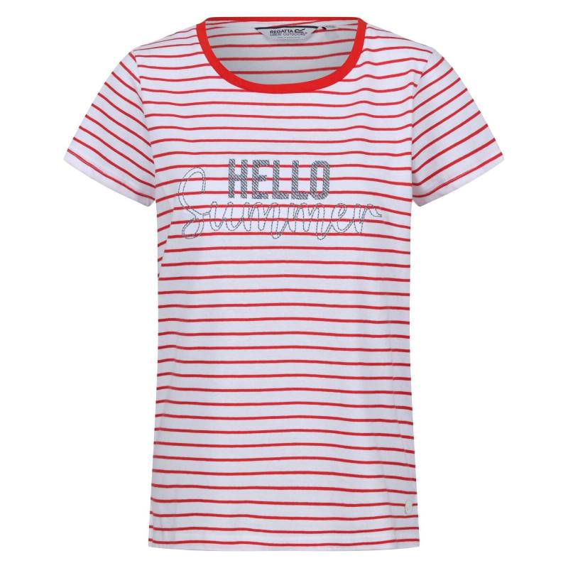 Odalis Ii Hello Summer Tshirt Damen Weiss 44 von Regatta