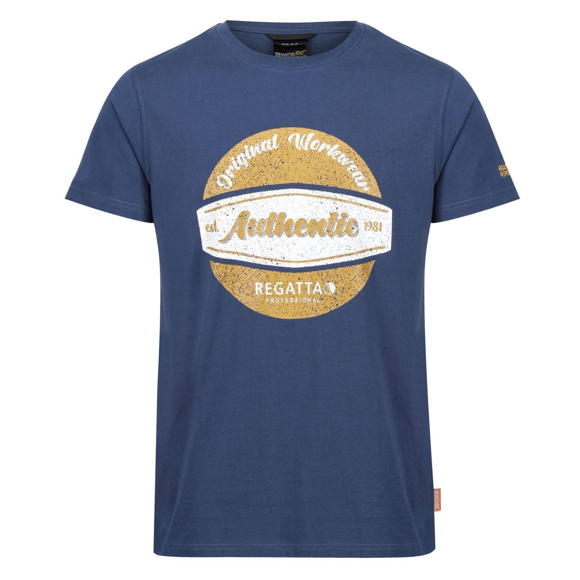 Regatta - Original Workwear TShirt, für Herren, Blau Denim Dunkel, Größe 3XL von Regatta