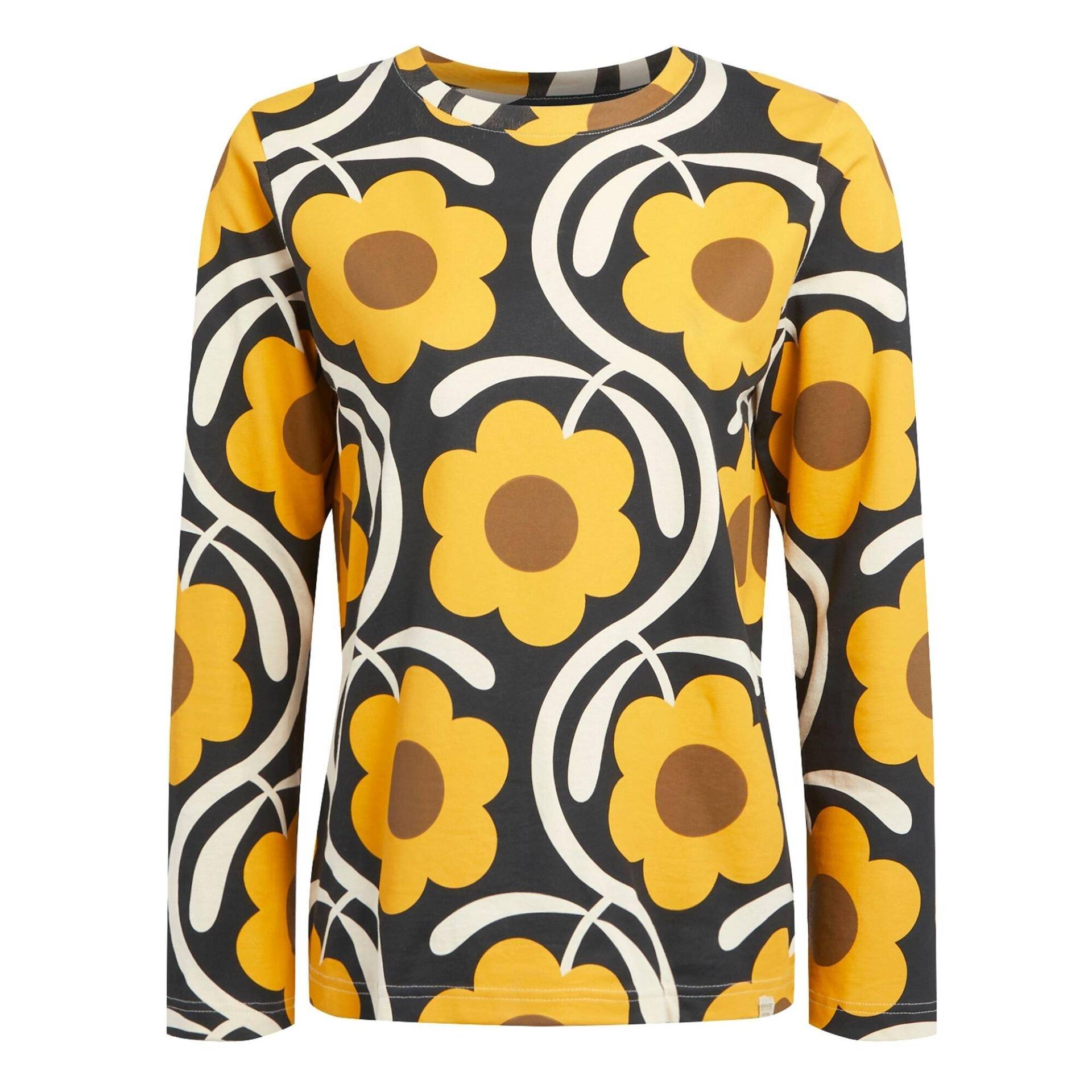 Orla Kiely Tshirt Winter Langärmlig Damen Gelb Bunt 34 von Regatta