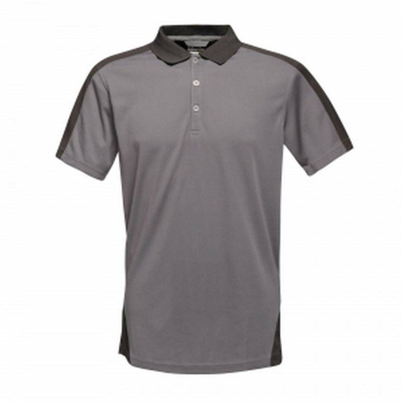 Poloshirt Contrast Coolweave Herren Grau L von Regatta