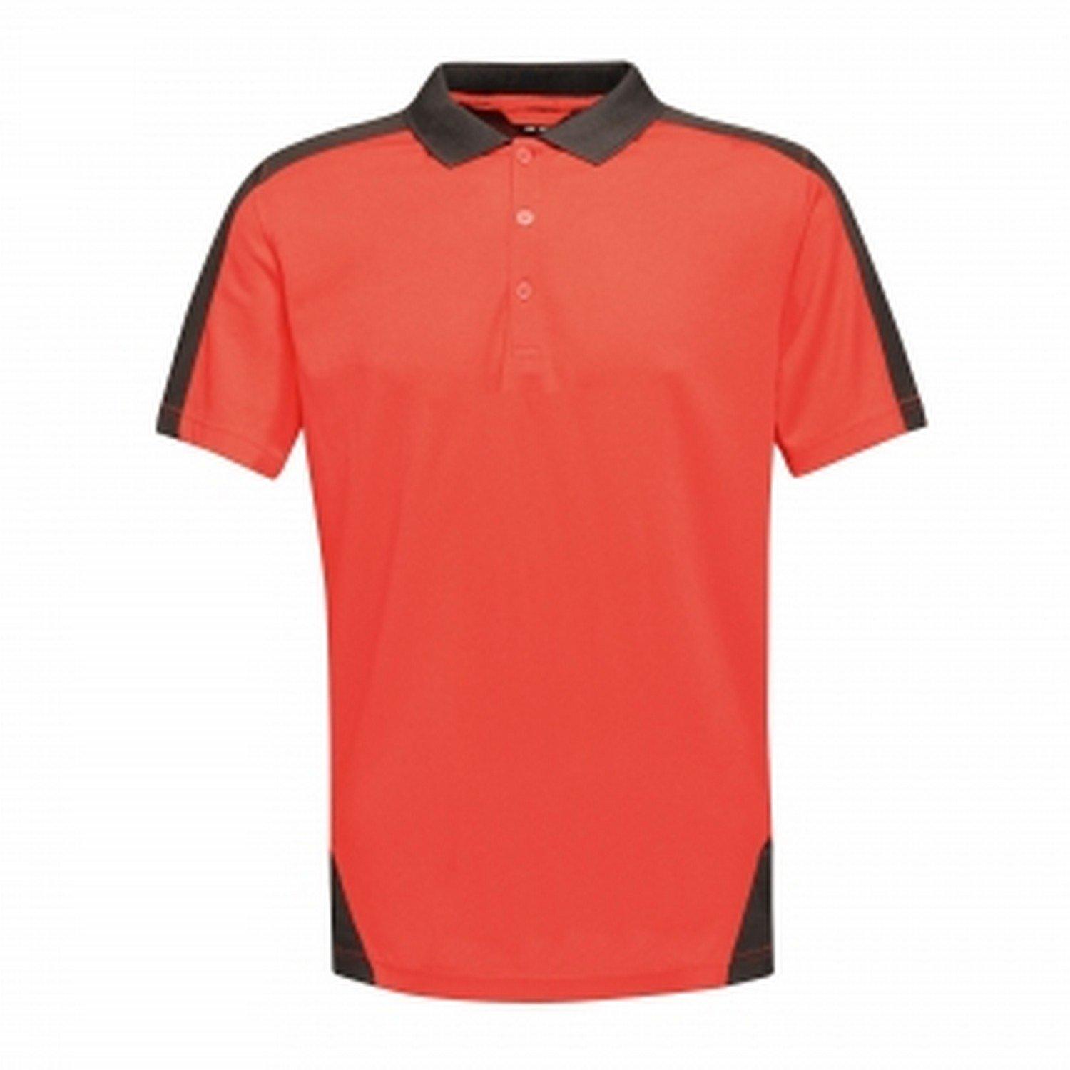 Poloshirt Contrast Coolweave Herren Rot Bunt S von Regatta