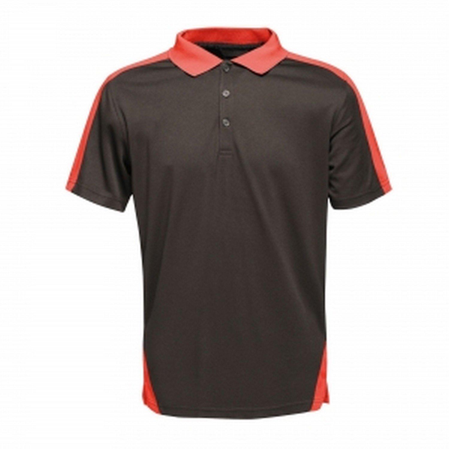 Regatta - Poloshirt Contrast Coolweave, für Herren, Schwarz, Größe XL von Regatta