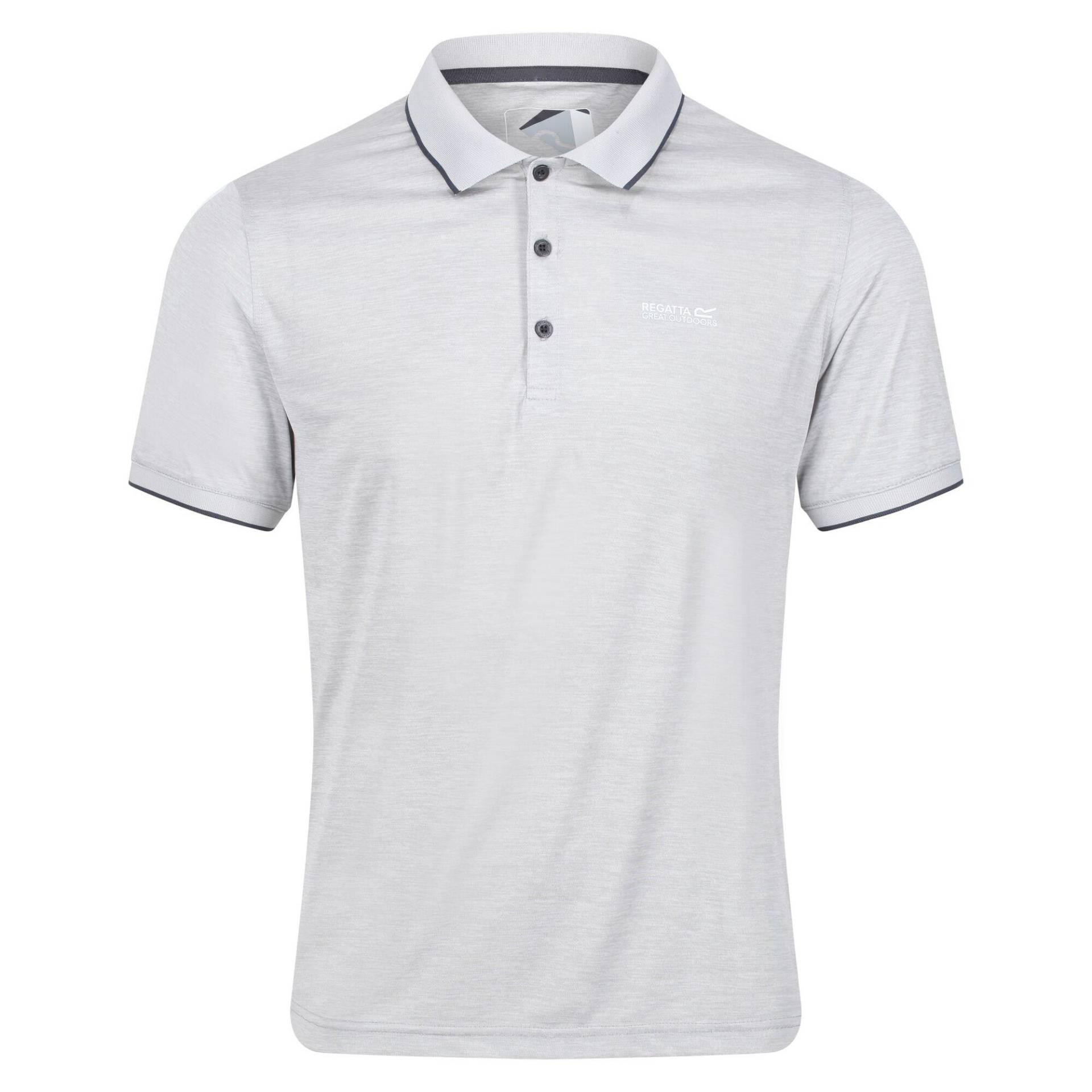 Regatta - Poloshirt Remex II kurzärmlig, für Herren, Silber, Größe M von Regatta