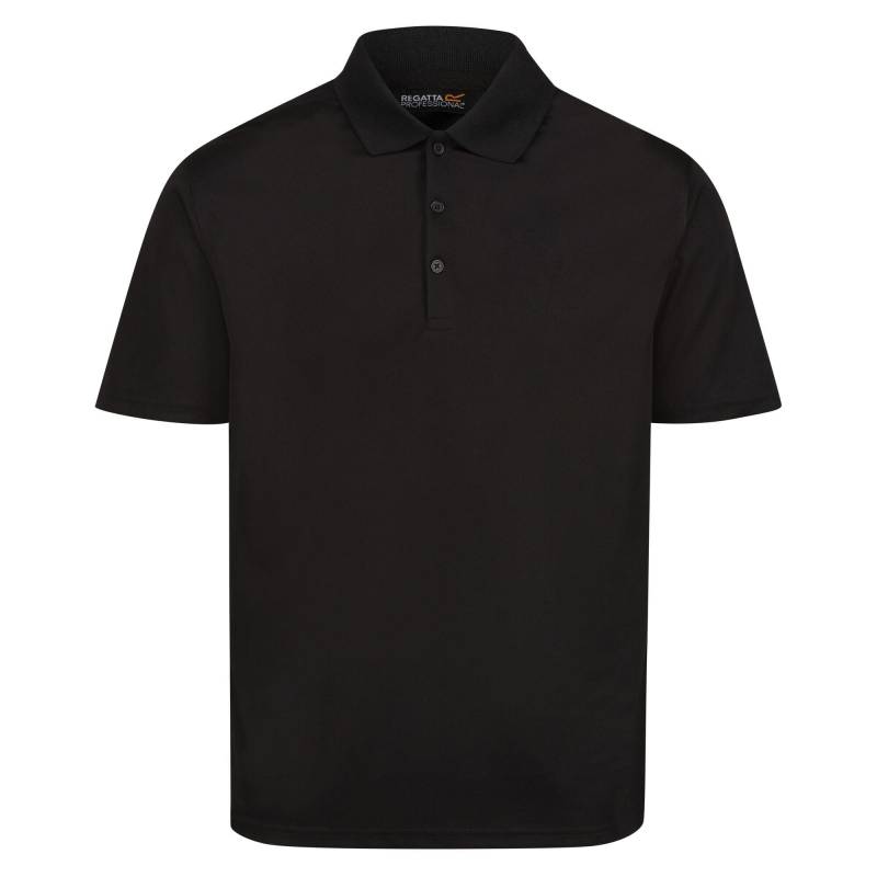 Pro Poloshirt Feuchtigkeitsabweisend Herren Schwarz L von Regatta