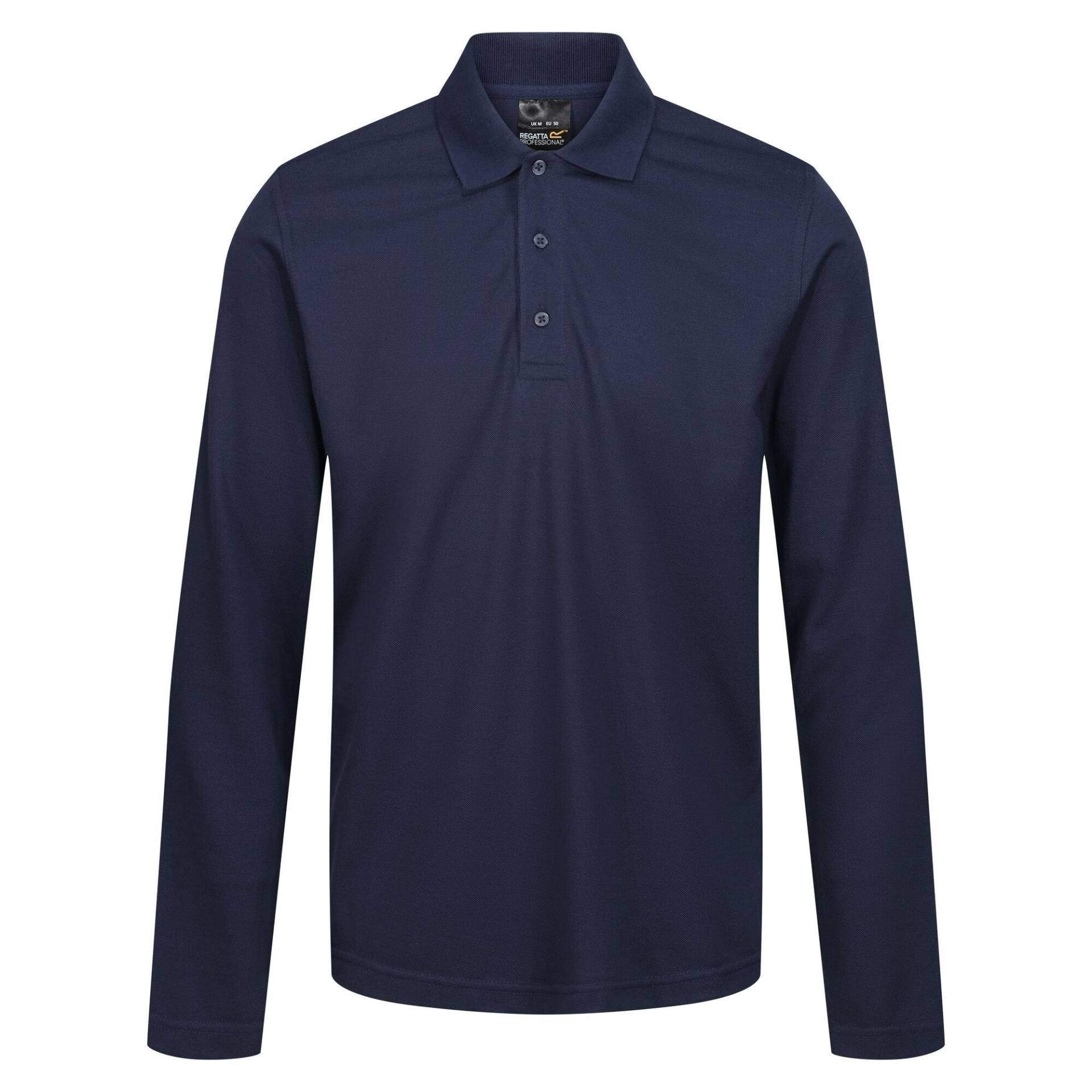 Pro Poloshirt Langärmlig Herren Marine L von Regatta